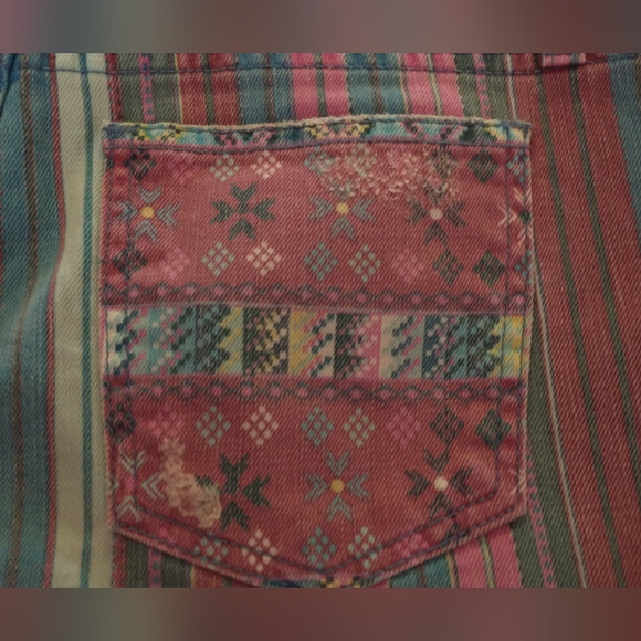 Sz 24/0 CURRENT ELLIOTT Gypsy Stripe Boyfriend Shorts - Picture 14 of 16